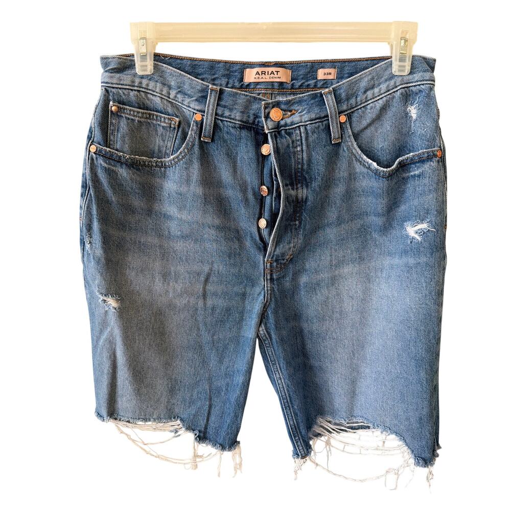 Ariat Jorts Women's Size 33 Denim Long Shorts Ultra High Rise Streetwear Punk